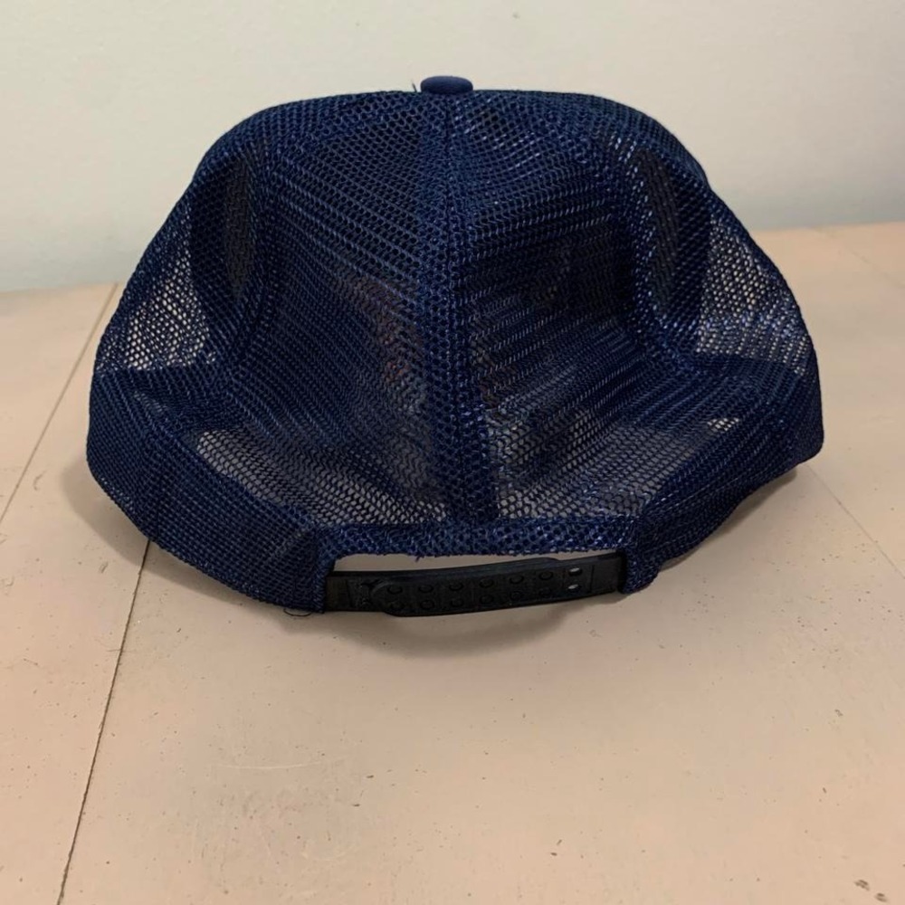 Vintage Bromenn Farm Tour 1996 blue trucker hat - Picture 2 of 4